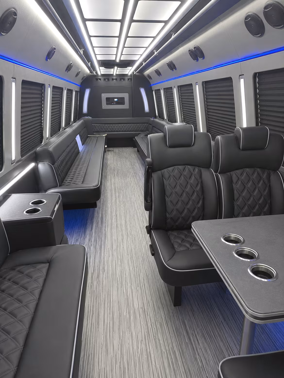 euclid 25 passenger party bus inside