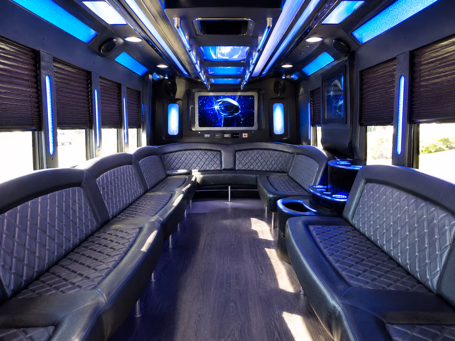 euclid 28 passenger party bus inside