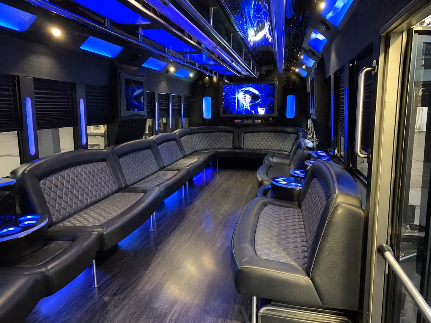 euclid 28 passenger party bus interior