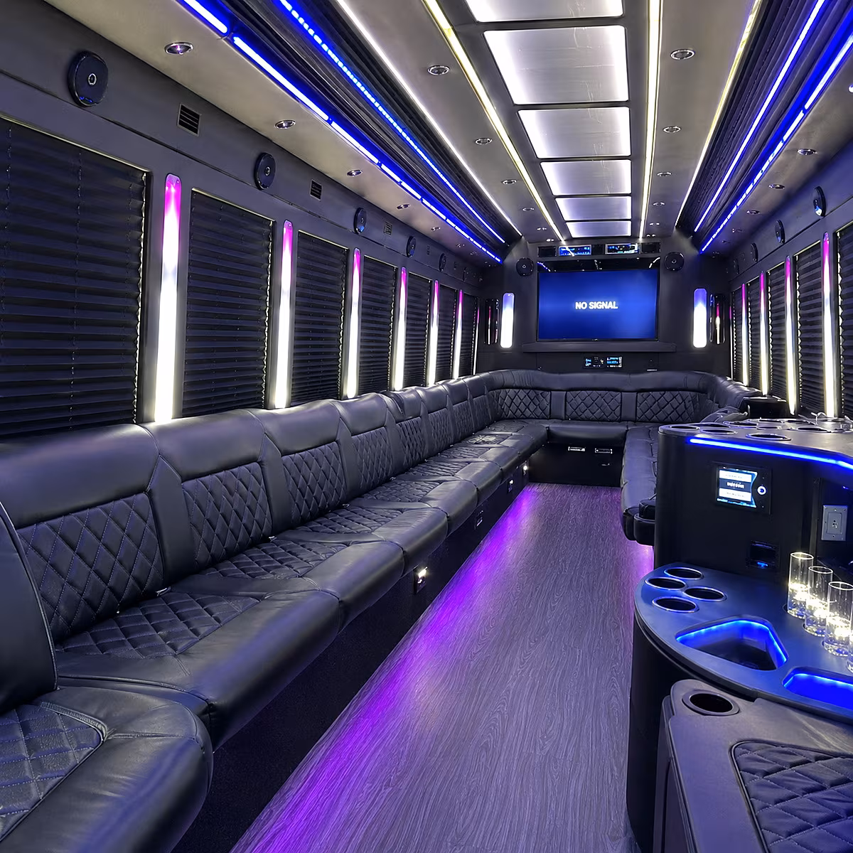 euclid 30 passenger party bus inside