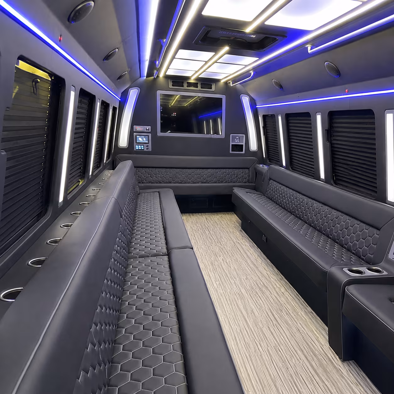 euclid 40 passenger party bus inside