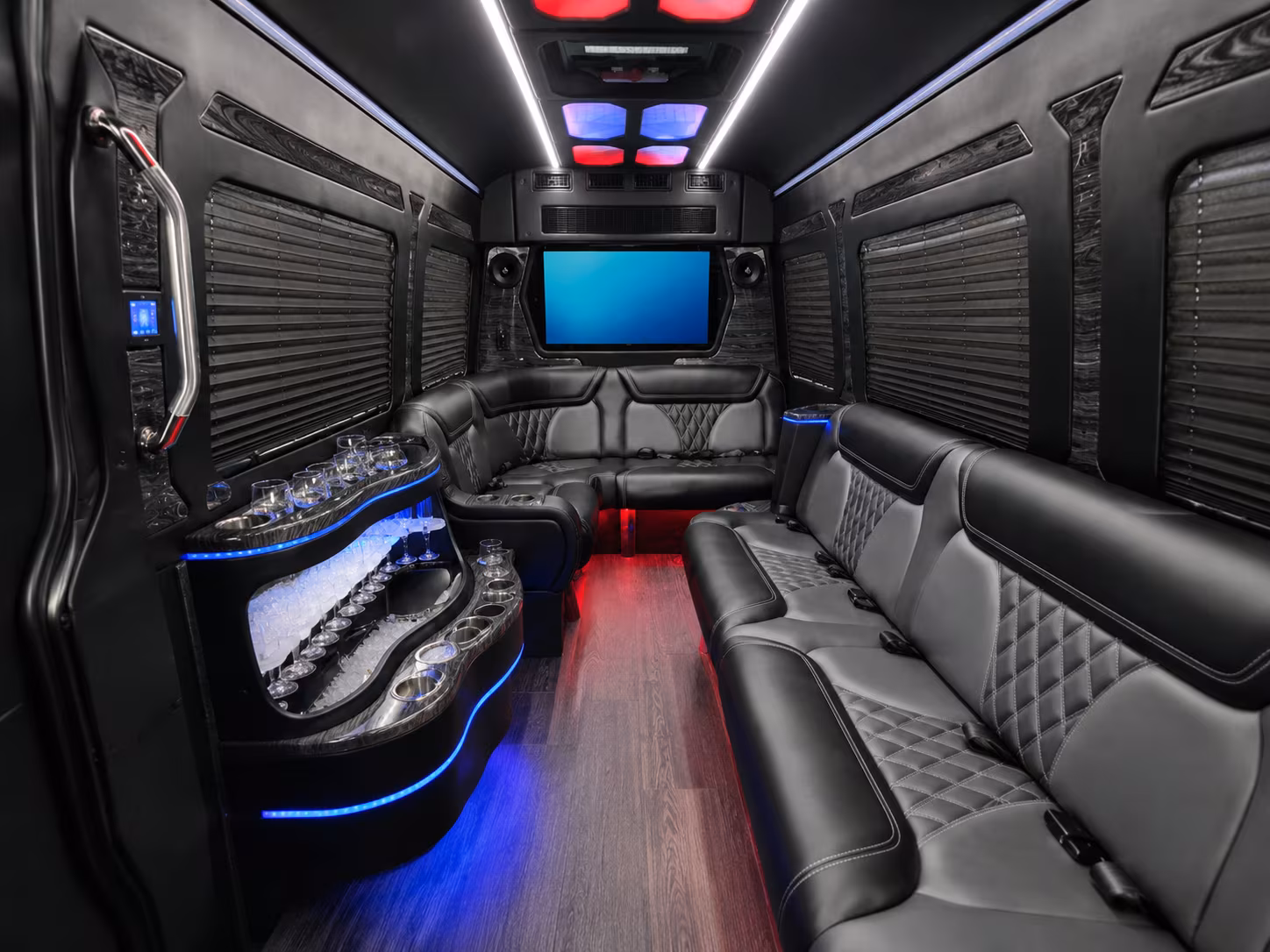 euclid 40 passenger party bus interior