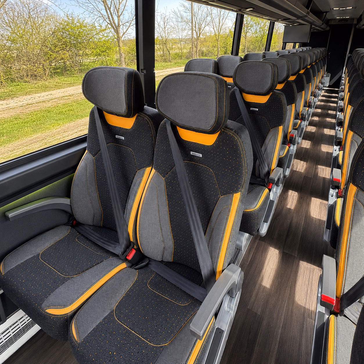euclid charter bus interior
