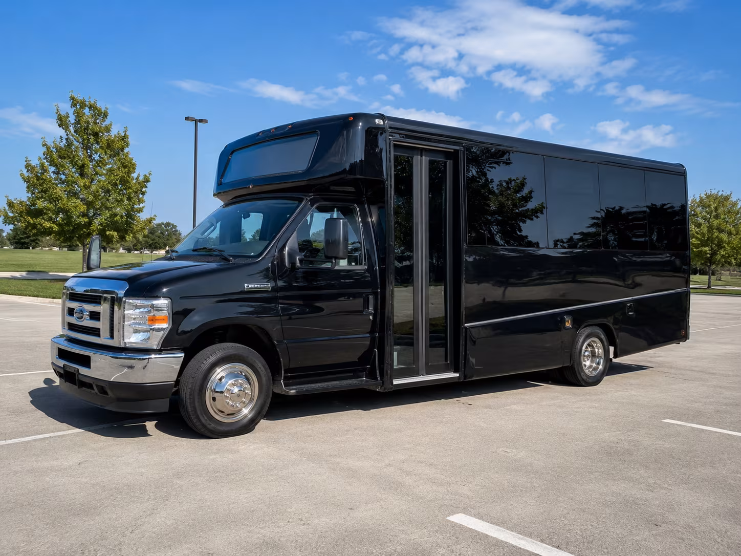 mentor event transportation on a private charter bus