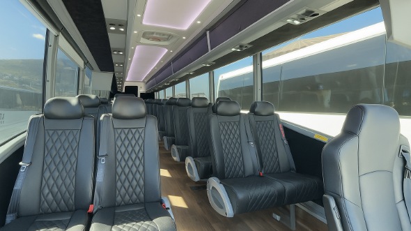Interior of Charter Bus Company Euclid's 15 Passenger Minibus in Euclid