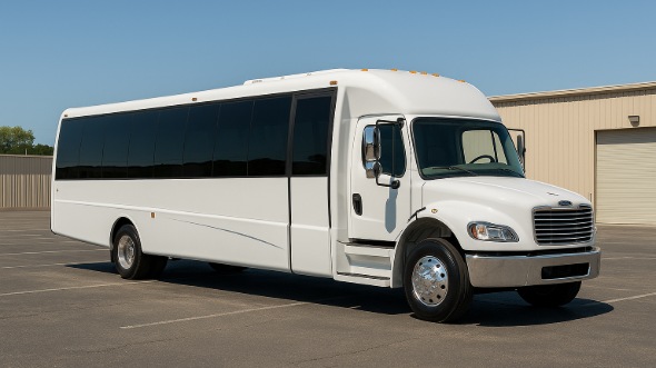 Exterior of Charter Bus Company Euclid's 25 Passenger Mini bus in Euclid