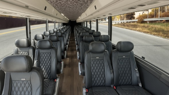 Interior of Charter Bus Company Euclid's 25 Passenger Mini bus in Euclid