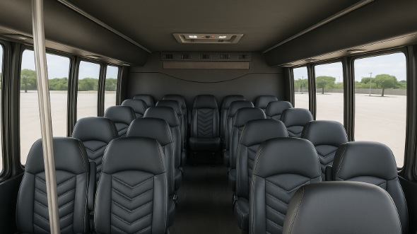 Interior of Charter Bus Company Euclid's 28 Passenger Mini bus in Euclid