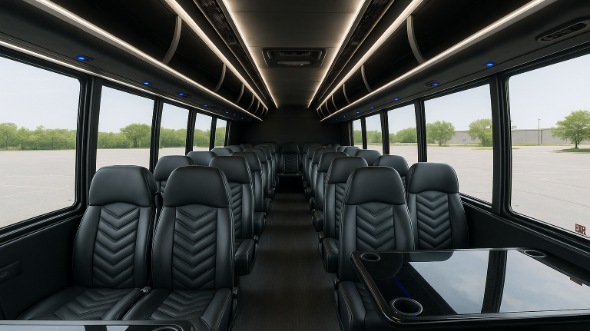 Interior of Charter Bus Company Euclid's 30 Passenger Minibus in Euclid