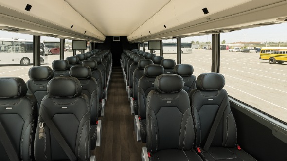 Interior of Charter Bus Company Euclid's 35 Passenger Minibus in Euclid