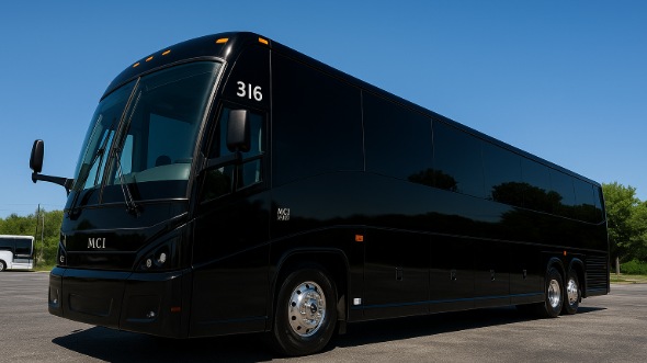 Exterior of Charter Bus Company Euclid's 54 Passenger Charter Bus in Euclid