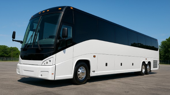 Exterior of Charter Bus Company Euclid's 55 Passenger Charter Bus in Euclid