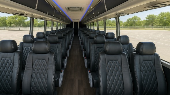euclid 50 passenger charter bus inside