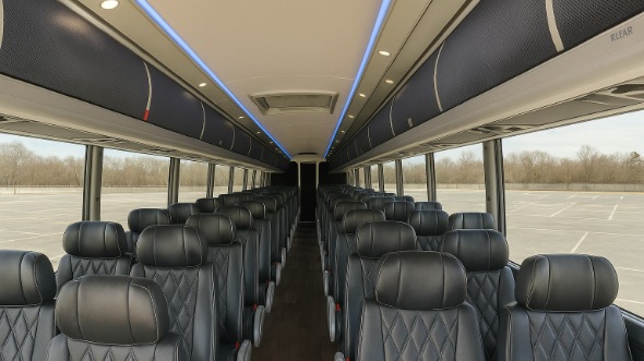 euclid 54 passenger charter bus inside