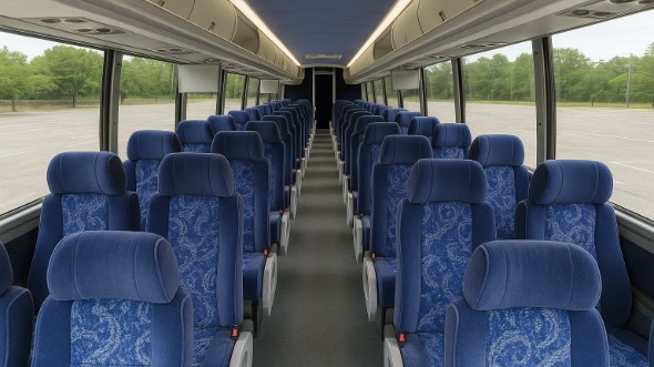 euclid 55 passenger charter bus inside