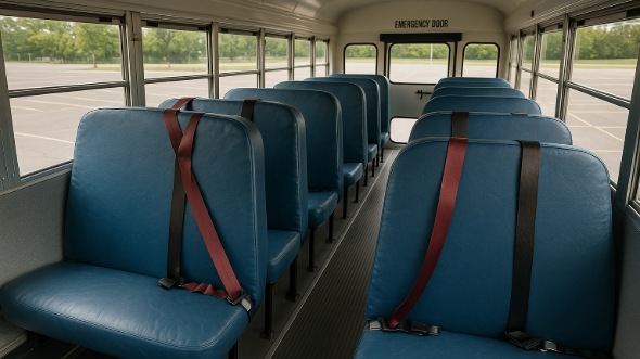 Interior of Charter Bus Company Euclid's School Bus in Euclid