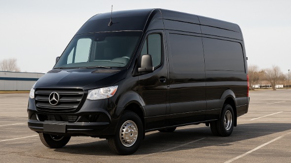 Exterior of Charter Bus Company Euclid's Sprinter Limo in Euclid
